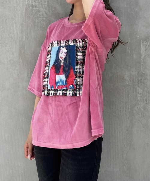 SPIGA(スピーガ)の「転写プリントベロアBigT(Tシャツ/カットソー・レディース・ピンク/パープル/ブラック・FREE)」の14枚目の写真