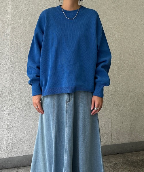 LBC（エルビーシー）の「ビッグシルエットニット（ニット/セーター・レディース・ピンク/ブルー/グリーン・M）」の3枚目の写真