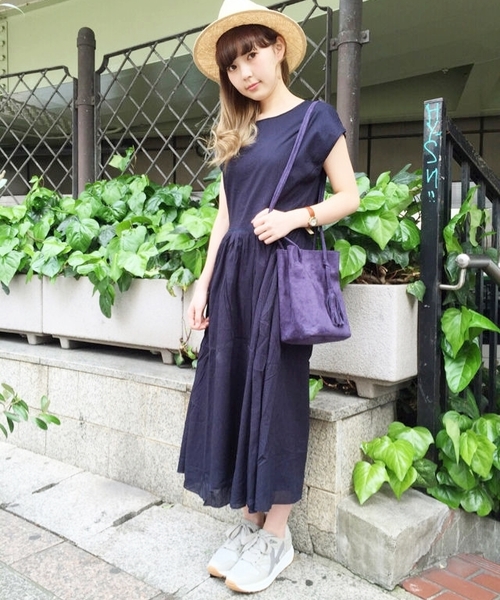 Kastane（カスタネ）の「【Kastane】ハシゴレースワンピース（ワンピース・レディース・その他16/オフホワイト/ネイビー・FREE）」の2枚目の写真