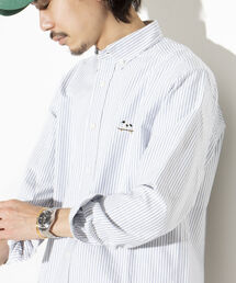 GLOSTER | 【GLOSTER/グロスター】フレンチブルドッグ刺繍 ボタンダウンシャツ ワンポイント刺繍 定番(シャツ/ブラウス)