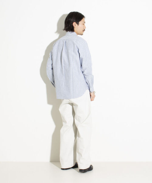 GLOSTER（グロスター）の「【GLOSTER/グロスター】フレンチブルドッグ刺繍 ボタンダウンシャツ ワンポイント刺繍（シャツ/ブラウス・メンズ・ピンク/ホワイト/ブルー系その他/ホワイト系その他・S/M/L）」の21枚目の写真