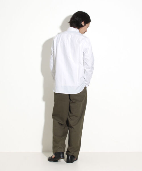 GLOSTER（グロスター）の「【GLOSTER/グロスター】フレンチブルドッグ刺繍 ボタンダウンシャツ ワンポイント刺繍（シャツ/ブラウス・メンズ・ピンク/ホワイト/ブルー系その他/ホワイト系その他・S/M/L）」の9枚目の写真