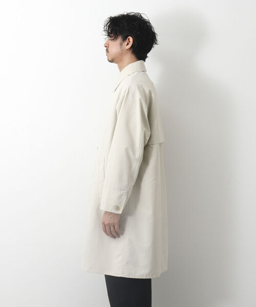 NOLLEY'S goodman（ノーリーズグッドマン）の「【WORK ABOUT/ワークアバウト】WIND SURF COAT ステンカラーコート バルカラー（ステンカラーコート・メンズ・オフホワイト/ベージュ/ネイビー/ブラック/サックスブルー・S/M/L）」の11枚目の写真