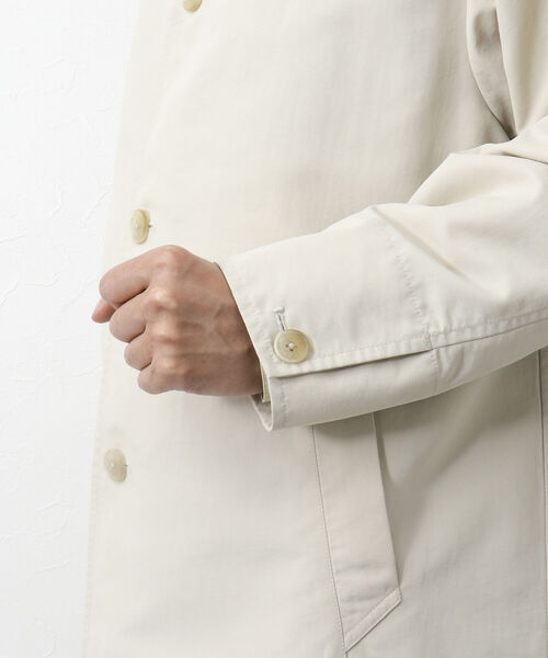NOLLEY'S goodman（ノーリーズグッドマン）の「【WORK ABOUT/ワークアバウト】WIND SURF COAT ステンカラーコート バルカラー（ステンカラーコート・メンズ・オフホワイト/ベージュ/ネイビー/ブラック/サックスブルー・S/M/L）」の7枚目の写真