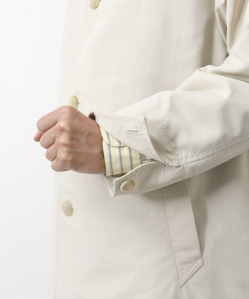 NOLLEY'S goodman（ノーリーズグッドマン）の「【WORK ABOUT/ワークアバウト】WIND SURF COAT ステンカラーコート バルカラー（ステンカラーコート・メンズ・オフホワイト/ベージュ/ネイビー/ブラック/サックスブルー・S/M/L）」の15枚目の写真