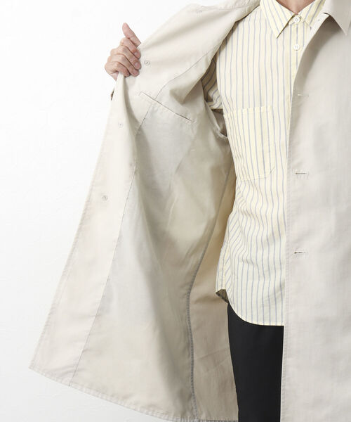 NOLLEY'S goodman（ノーリーズグッドマン）の「【WORK ABOUT/ワークアバウト】WIND SURF COAT ステンカラーコート バルカラー（ステンカラーコート・メンズ・オフホワイト/ベージュ/ネイビー/ブラック/サックスブルー・S/M/L）」の21枚目の写真