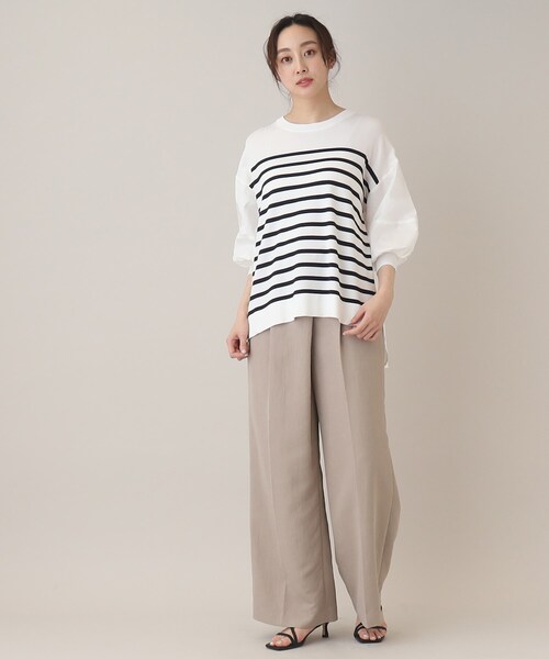tシャツ 「TORRAZZO DONNA」ハイブリッドボーダートップス レディース TORRAZZO DONNA】ハイブリッドボーダートップス（カットソー