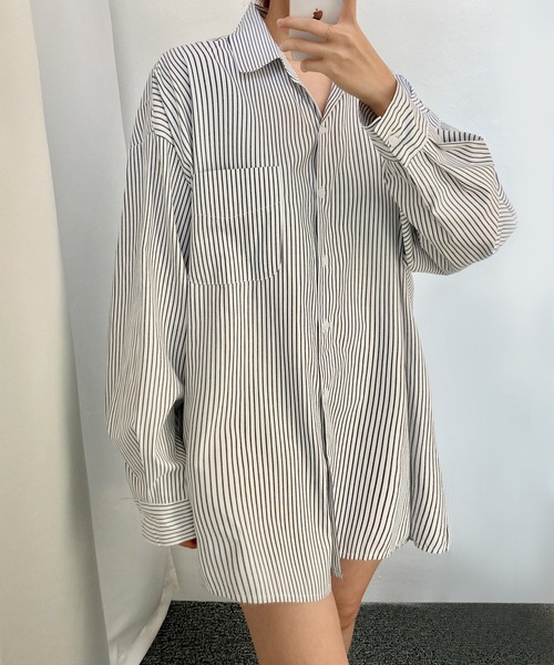 fd style(エフディ スタイル)の「デュオルーズフィットロングシャツ(シャツ/ブラウス・レディース・White/PINK/LT.Blue・FREE)」の17枚目の写真