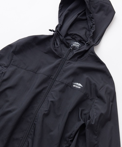 OUTDOOR PRODUCTS APPAREL（アウトドアプロダクツアパレル）の「撥水　防花粉　紫外線対策　透湿　パッカブル　リップストップパッカブルパーカー（パーカー・メンズ・ブラック/チャコールグレー/カーキ/ベージュ/ライトグリーン/ライトベージュ・MEDIUM/X-LARGE/LARGE）」の2枚目の写真