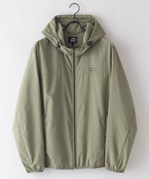 OUTDOOR PRODUCTS APPAREL（アウトドアプロダクツアパレル）の「撥水　防花粉　紫外線対策　透湿　パッカブル　リップストップパッカブルパーカー（パーカー・メンズ・ブラック/チャコールグレー/カーキ/ベージュ/ライトグリーン/ライトベージュ・MEDIUM/X-LARGE/LARGE）」の12枚目の写真