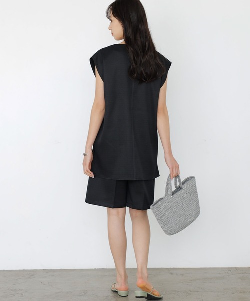 GeeRA（ジーラ）の「リネンライクスラブハーフパンツ（その他パンツ・レディース・ブラック/アイボリー・MEDIUM）」の18枚目の写真