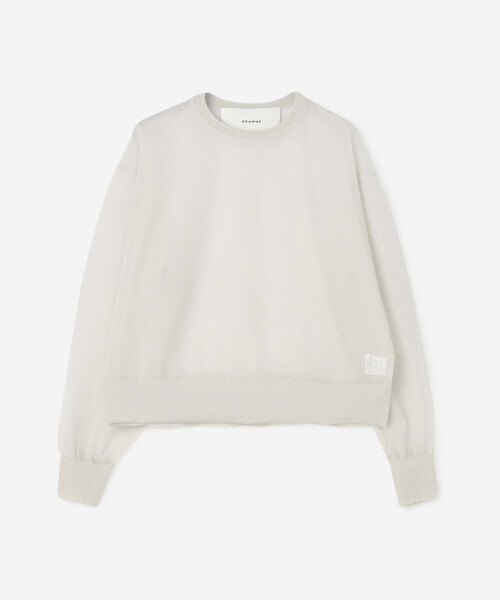 ADAWAS(アダワズ)の「ADAWAS | 〈別注〉クルーネックシアープルオーバー WOMEN(ニット/セーター・レディース・ライトグレー/ブラック/シルバー/レッド・ONE)」の15枚目の写真