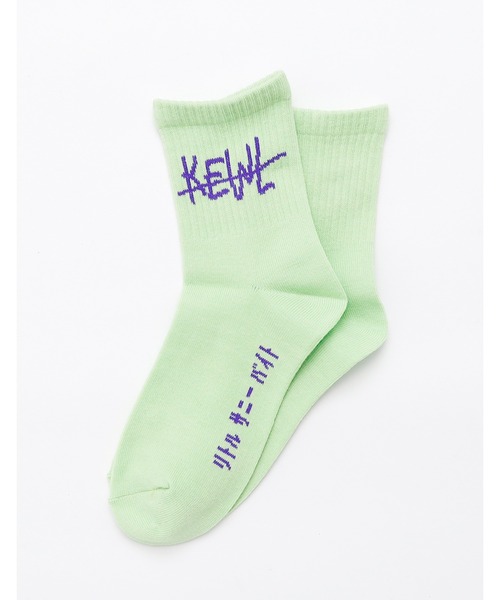 Little sunny bite（リトルサニーバイト）の「Kewi socks（ソックス/靴下・レディース・ホワイト/グリーン/ブラック・FREE）」の7枚目の写真