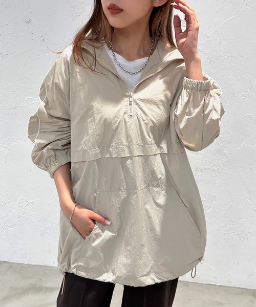 apres jour mignon(アプレジュールミニョン)の「パイピングアノラック【ZOZOTOWN限定アイテム】(ナイロンジャケット・レディース・オレンジ/オフホワイト/グレー系その他/ブラック/ネイビー・X-LARGE/フリー)」の15枚目の写真