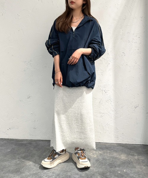 apres jour mignon(アプレジュールミニョン)の「パイピングアノラック【ZOZOTOWN限定アイテム】(ナイロンジャケット・レディース・オレンジ/オフホワイト/グレー系その他/ブラック/ネイビー・X-LARGE/フリー)」の13枚目の写真