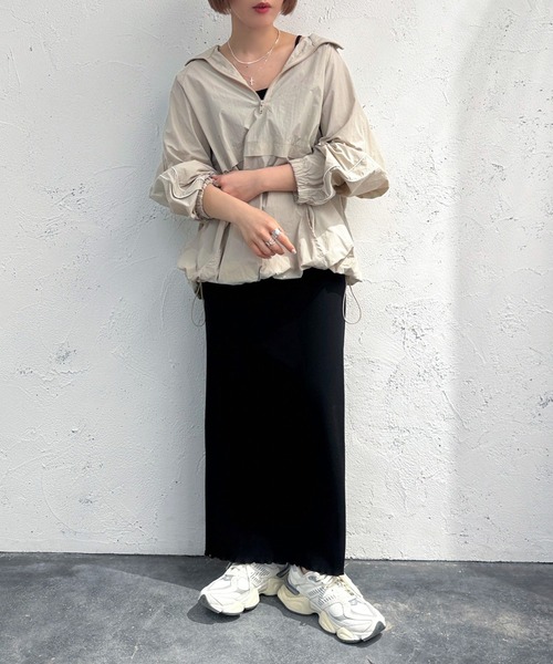 apres jour mignon(アプレジュールミニョン)の「パイピングアノラック【ZOZOTOWN限定アイテム】(ナイロンジャケット・レディース・オレンジ/オフホワイト/グレー系その他/ブラック/ネイビー・X-LARGE/フリー)」の8枚目の写真