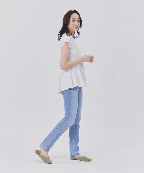 HONEYSUCKLE ROSE（ハニーサックルローズ）の「【HONEYSUCKLE ROSE】ドレスＴペプラム半袖Ｔ（Tシャツ/カットソー・レディース・ホワイト/ダークグレー/ブラック・S/M/L/XL）」の20枚目の写真