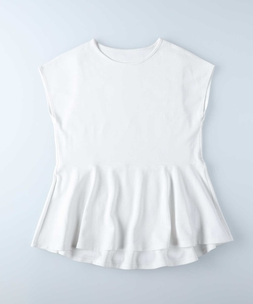 HONEYSUCKLE ROSE（ハニーサックルローズ）の「【HONEYSUCKLE ROSE】ドレスＴペプラム半袖Ｔ（Tシャツ/カットソー・レディース・ホワイト/ダークグレー/ブラック・S/M/L/XL）」の7枚目の写真