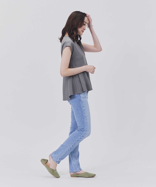 HONEYSUCKLE ROSE（ハニーサックルローズ）の「【HONEYSUCKLE ROSE】ドレスＴペプラム半袖Ｔ（Tシャツ/カットソー・レディース・ホワイト/ダークグレー/ブラック・S/M/L/XL）」の21枚目の写真
