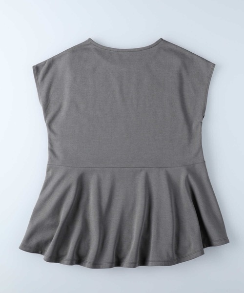 HONEYSUCKLE ROSE（ハニーサックルローズ）の「【HONEYSUCKLE ROSE】ドレスＴペプラム半袖Ｔ（Tシャツ/カットソー・レディース・ホワイト/ダークグレー/ブラック・S/M/L/XL）」の22枚目の写真