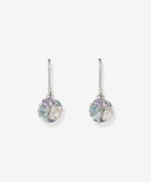 K10 ホワイトゴールド キュービックジルコニア フック ピアス BLOOM/ブルーム