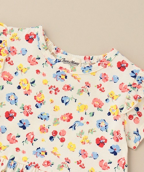 Love&Peace&Money(ラブアンドピースアンドマネー)の「flower garden半袖ワンピース(ワンピース・キッズ・マルチ・80cm/90cm/100cm/110cm/120cm/130cm)」の4枚目の写真