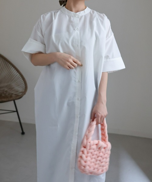 sakishimatokyo（サキシマトーキョー）の「バックギャザーシャツワンピース（シャツワンピース・レディース・ブラック/ブルー/ホワイト・FREE）」の11枚目の写真