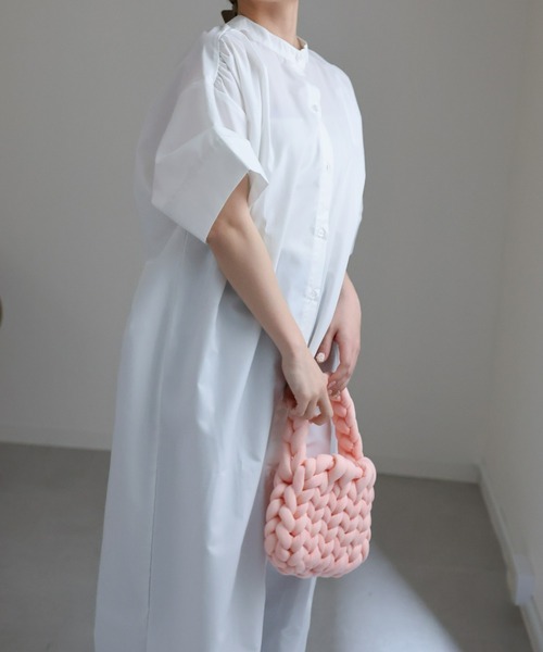 sakishimatokyo（サキシマトーキョー）の「バックギャザーシャツワンピース（シャツワンピース・レディース・ブラック/ブルー/ホワイト・FREE）」の12枚目の写真