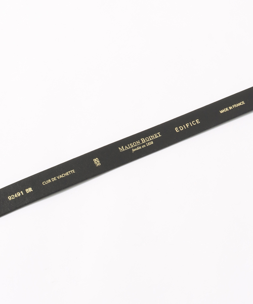 MAISON BOINET（メゾンボワネ）の「【MAISON BOINET / メゾン ボワネ】別注 バックル ベルト（ベルト・メンズ・ブラック・XX-SMALL/8.5/9）」の4枚目の写真