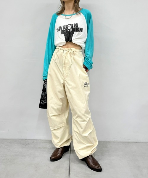 WHO'S WHO gallery(フーズフーギャラリー)の「シャーロットシアーラグランロンT(Tシャツ/カットソー・レディース・ブラック/ミント・FREE)」の9枚目の写真