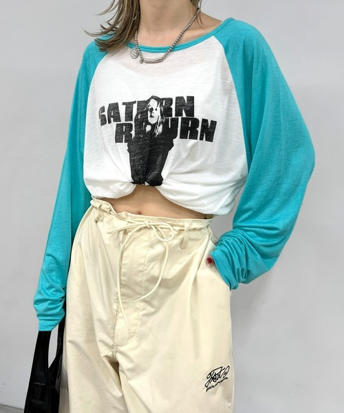 WHO'S WHO gallery(フーズフーギャラリー)の「シャーロットシアーラグランロンT(Tシャツ/カットソー・レディース・ブラック/ミント・FREE)」の15枚目の写真