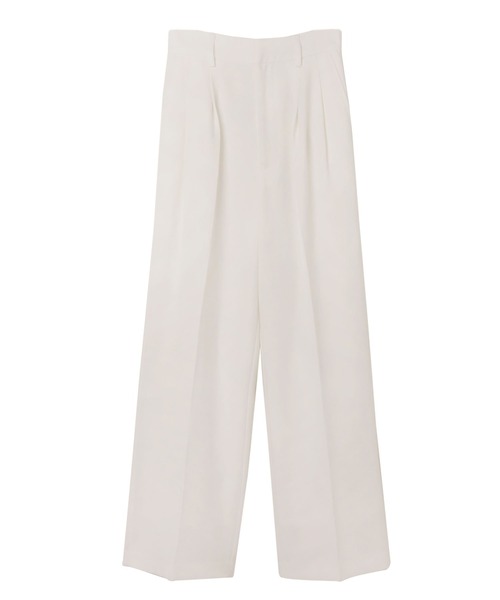 andme（アンドミー）の「ツイルハイウエスト2タックワイドパンツ（スラックス・レディース・ダークベージュ/ネイビー/チャコールグレー/オフホワイト/グレイッシュベージュ/ブラック・L/M）」の18枚目の写真