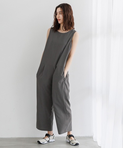 LEPSIM（レプシィム）の「ストレートコンビネゾン　189987（つなぎ/オールインワン・レディース・チャコールグレー/グレイッシュベージュ・FREE）」の11枚目の写真