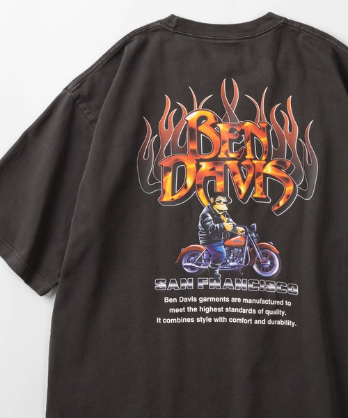 BEN DAVIS(ベンデイビス)の「【BEN DAVIS/ベンデイビス】ヴィンテージバイカーデザイン プリント ピグメント加工 ヘビーウェイト半袖Tシャツ/GORILLA BIKE VNTG TEE(Tシャツ/カットソー・メンズ・チャコールグレー/ブルーグレー/カーキ・M/L/XL)」の2枚目の写真