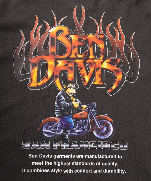 BEN DAVIS(ベンデイビス)の「【BEN DAVIS/ベンデイビス】ヴィンテージバイカーデザイン プリント ピグメント加工 ヘビーウェイト半袖Tシャツ/GORILLA BIKE VNTG TEE(Tシャツ/カットソー・メンズ・チャコールグレー/ブルーグレー/カーキ・M/L/XL)」の7枚目の写真
