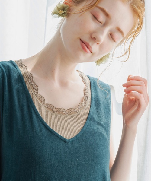 Crisp（クリスプ）の「ヘムギャザーロングワンピース（ワンピース・レディース・グリーン/イエロー・FREE）」の10枚目の写真