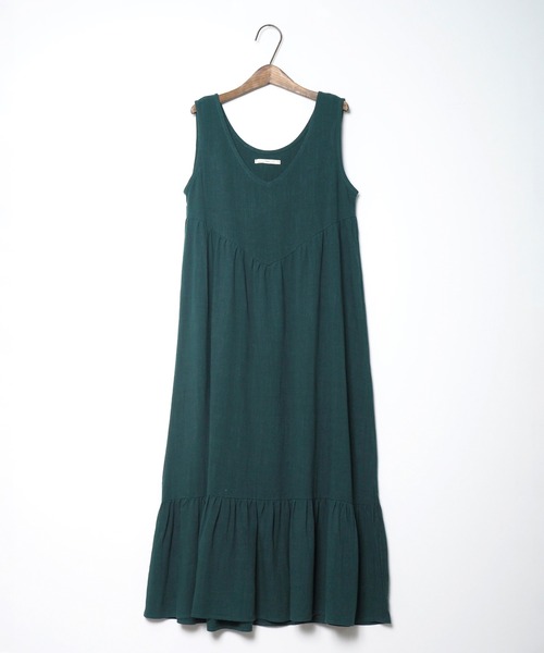 Crisp（クリスプ）の「ヘムギャザーロングワンピース（ワンピース・レディース・グリーン/イエロー・FREE）」の14枚目の写真