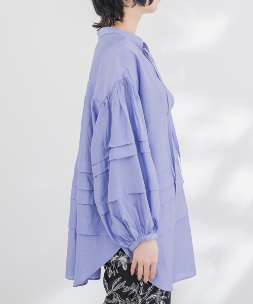 KATHARINE ROSS（キャサリンロス）の「【KATHARINE ROSS】レーヨンタックシアーブラウス（シャツ/ブラウス・レディース・イエロー/パープル・MEDIUM）」の13枚目の写真