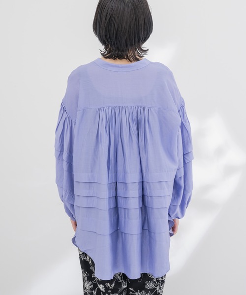 KATHARINE ROSS（キャサリンロス）の「【KATHARINE ROSS】レーヨンタックシアーブラウス（シャツ/ブラウス・レディース・イエロー/パープル・MEDIUM）」の14枚目の写真