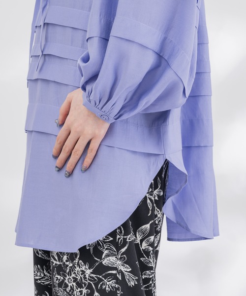 KATHARINE ROSS（キャサリンロス）の「【KATHARINE ROSS】レーヨンタックシアーブラウス（シャツ/ブラウス・レディース・イエロー/パープル・MEDIUM）」の19枚目の写真