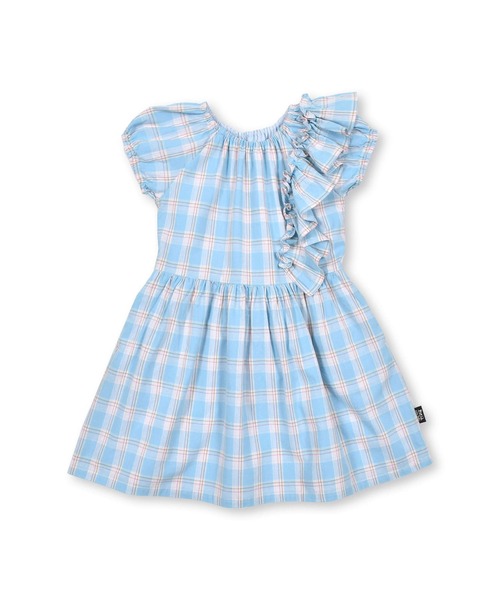 Noeil aime BeBe(ノイユエイムベベ)の「Noeil aime BeBe/サマーチェック肩フリルワンピース(80~130cm)(ワンピース・キッズ・オレンジ系その他/ブルー系その他・90/100/110/120/130/80)」の8枚目の写真