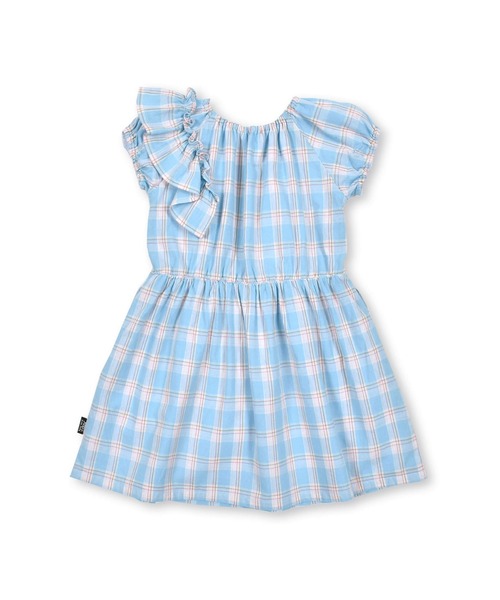 Noeil aime BeBe(ノイユエイムベベ)の「Noeil aime BeBe/サマーチェック肩フリルワンピース(80~130cm)(ワンピース・キッズ・オレンジ系その他/ブルー系その他・90/100/110/120/130/80)」の9枚目の写真