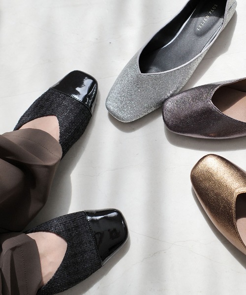 AmiAmi（アミアミ）の「【2026SS再販】軽量スクエアトゥVカットフラットパンプス（パンプス・レディース・ブラック/シルバー/アイボリー/グレイッシュベージュ/シャンパン/ブラック系その他/ブロンズ/ベージュ系その他2/ベージュ系その他3/ベージュ系その他/シルバー系その他/ブラック系その他2/ブラック系その他3/ブラック系その他4/ゴールド系その他/その他/ブラック系その他6/ブラック系その他5・40/38/39/35/36/37/41）」の6枚目の写真