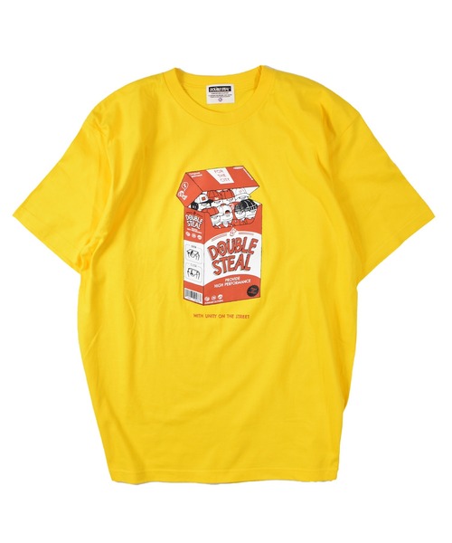 DOUBLE STEAL（ダブルスティール）の「ダブズ in the Box Tシャツ（Tシャツ/カットソー・メンズ・ブラック/ダークブラウン/ホワイト/イエロー・LARGE/X-LARGE/XX-LARGE/MEDIUM）」の4枚目の写真