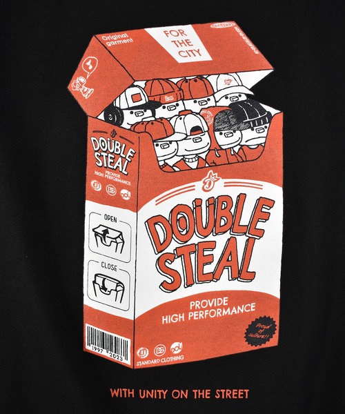 DOUBLE STEAL（ダブルスティール）の「ダブズ in the Box Tシャツ（Tシャツ/カットソー・メンズ・ブラック/ダークブラウン/ホワイト/イエロー・LARGE/X-LARGE/XX-LARGE/MEDIUM）」の6枚目の写真