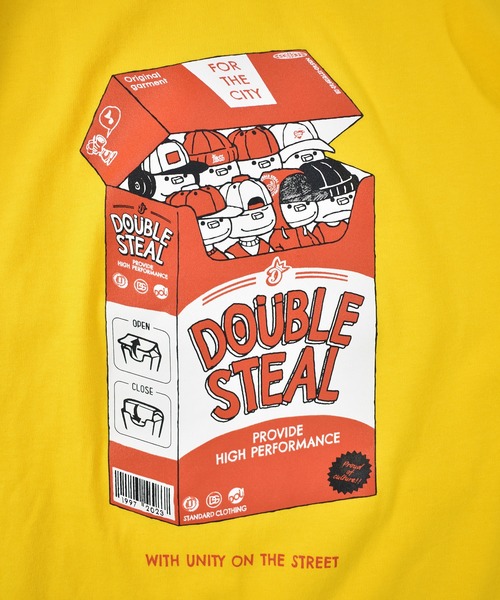 DOUBLE STEAL（ダブルスティール）の「ダブズ in the Box Tシャツ（Tシャツ/カットソー・メンズ・ブラック/ダークブラウン/ホワイト/イエロー・LARGE/X-LARGE/XX-LARGE/MEDIUM）」の7枚目の写真