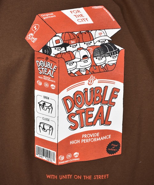 DOUBLE STEAL（ダブルスティール）の「ダブズ in the Box Tシャツ（Tシャツ/カットソー・メンズ・ブラック/ダークブラウン/ホワイト/イエロー・LARGE/X-LARGE/XX-LARGE/MEDIUM）」の8枚目の写真