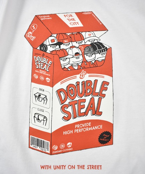 DOUBLE STEAL（ダブルスティール）の「ダブズ in the Box Tシャツ（Tシャツ/カットソー・メンズ・ブラック/ダークブラウン/ホワイト/イエロー・LARGE/X-LARGE/XX-LARGE/MEDIUM）」の9枚目の写真
