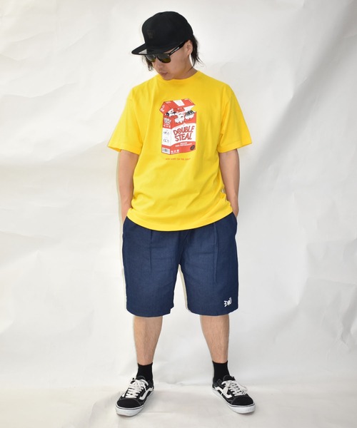 DOUBLE STEAL（ダブルスティール）の「ダブズ in the Box Tシャツ（Tシャツ/カットソー・メンズ・ブラック/ダークブラウン/ホワイト/イエロー・LARGE/X-LARGE/XX-LARGE/MEDIUM）」の11枚目の写真