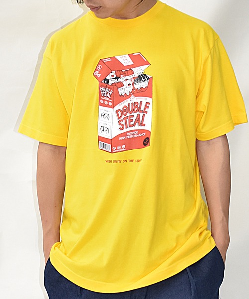 DOUBLE STEAL（ダブルスティール）の「ダブズ in the Box Tシャツ（Tシャツ/カットソー・メンズ・ブラック/ダークブラウン/ホワイト/イエロー・LARGE/X-LARGE/XX-LARGE/MEDIUM）」の18枚目の写真